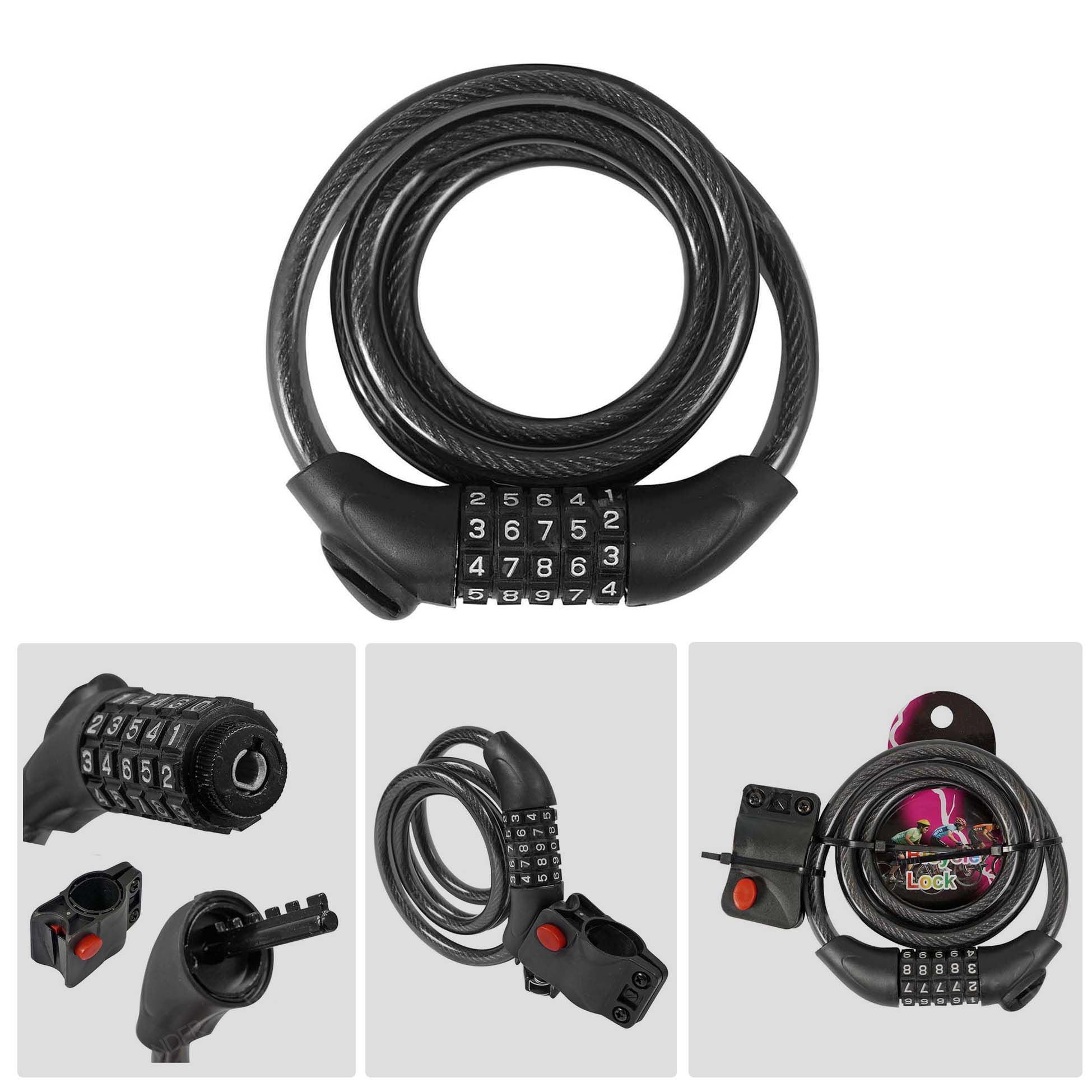 Miniatura 5 de Candado Bicicleta Cable Espiral